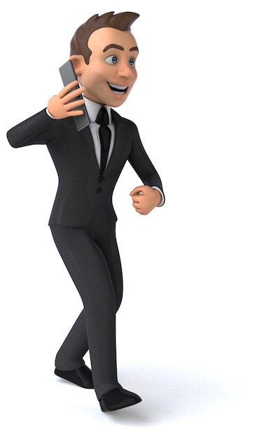 楽しいビジネスマン-3Dイラストレーション