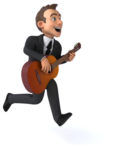 Fun businessman 3D Illustration