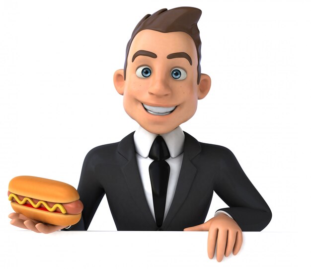 Fun businessman animation