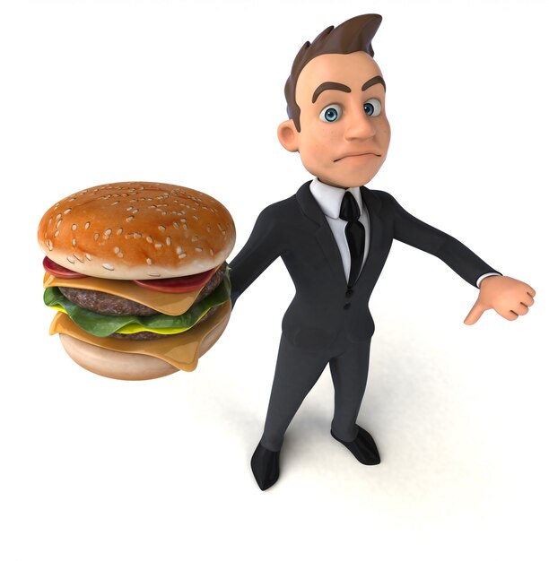 Fun businessman animation