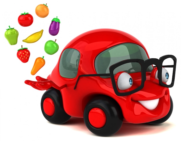 Fun car 3D Illustration