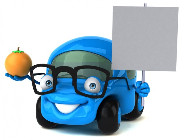 Photo fun car - 3d illustration