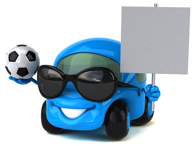 재미있는 자동차-3D 일러스트 레이션