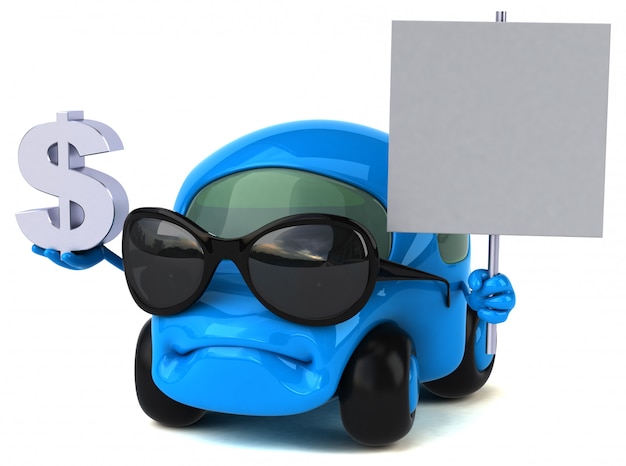 楽しい車-3 Dイラストレーション