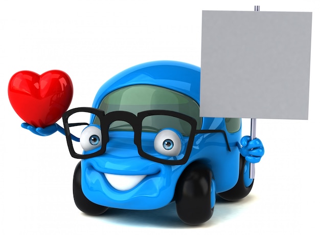 楽しい車-3 Dイラストレーション