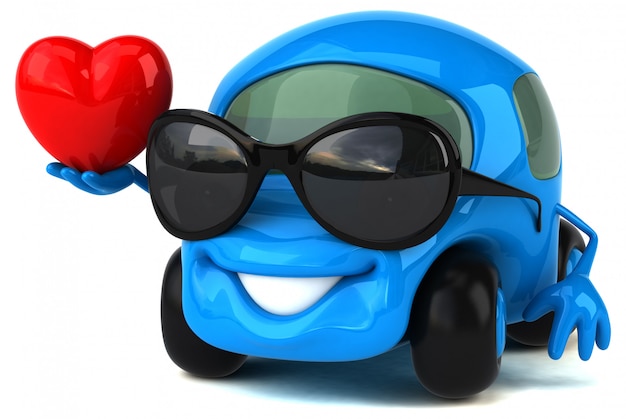 Fun car - 3D Illustration