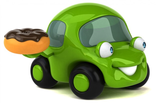 Fun car - 3D Illustration