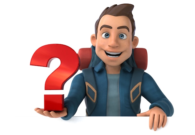 fun of a cartoon backpacker