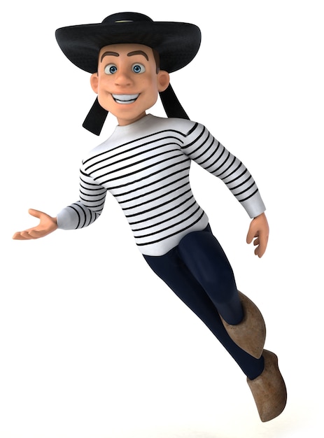 Fun cartoon breton character