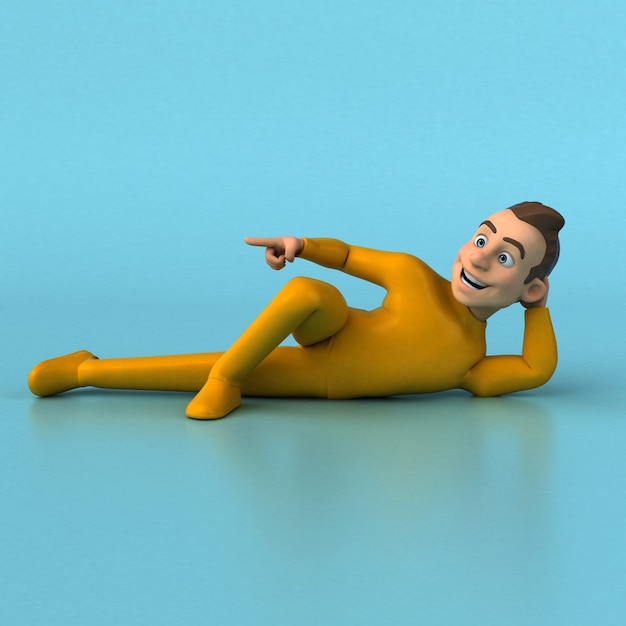 Fun cartoon yellow character