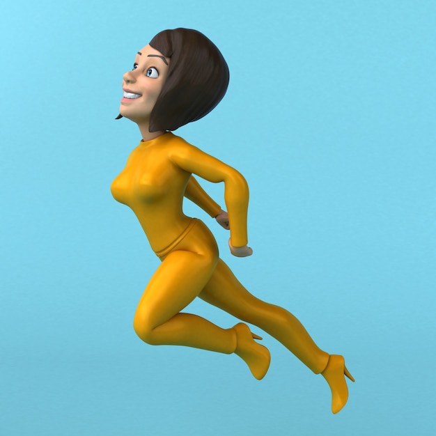 Весело мультфильм желтая девочка