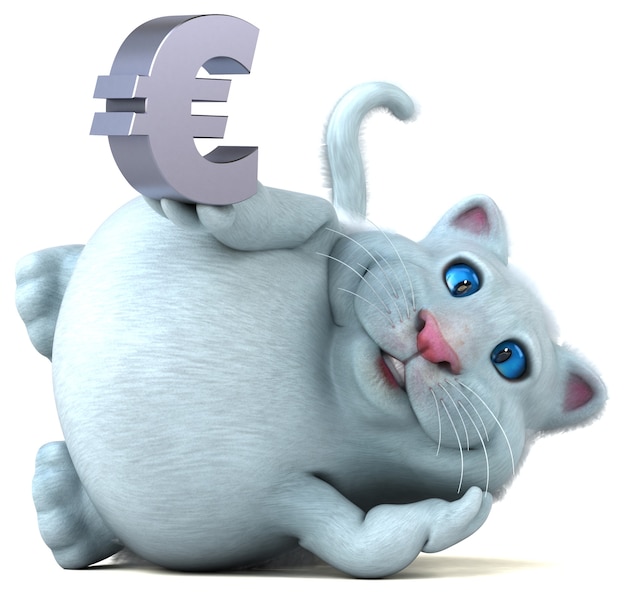 Fun cat - 3D Illustration