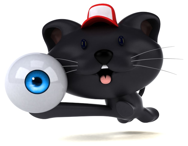 Fun cat - 3D Illustration