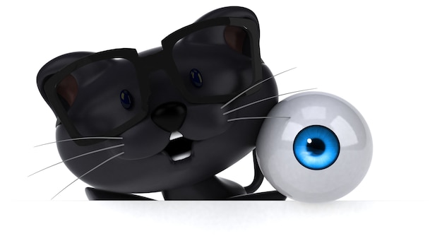 Gatto divertente - illustrazione 3d