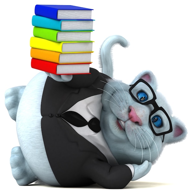 Photo fun cat - 3d illustration