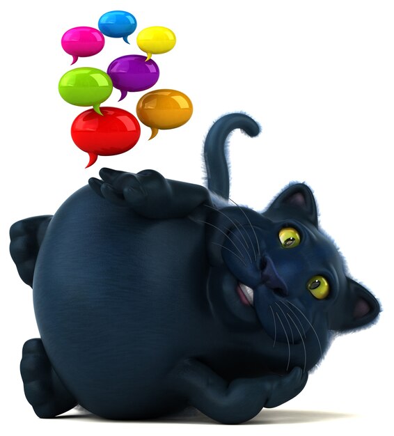 Fun cat - 3D Illustration