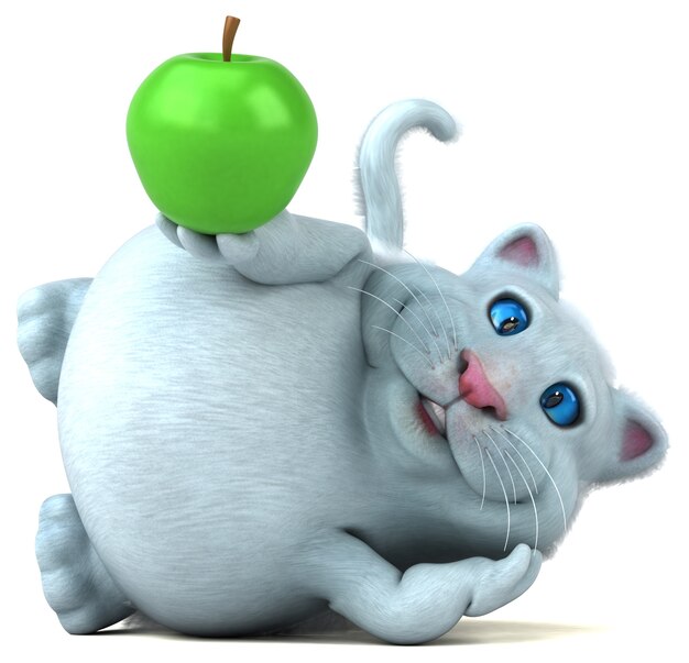 Gatto divertente - illustrazione 3d