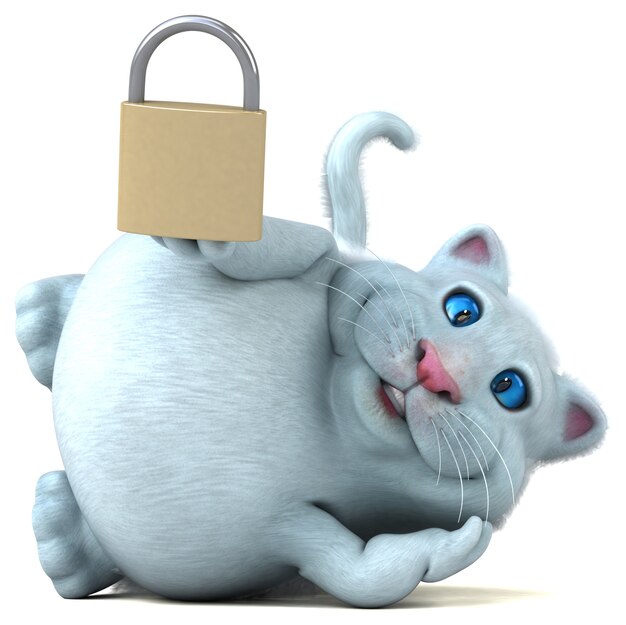 Fun cat - 3D Illustration