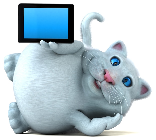 Photo fun cat - 3d illustration
