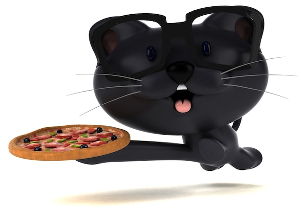 Fun cat - 3D Illustration