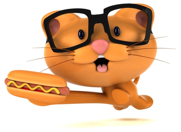 Fun cat - 3D Illustration