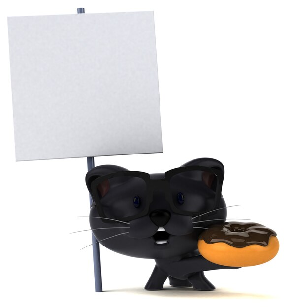 Fun cat - 3D Illustration