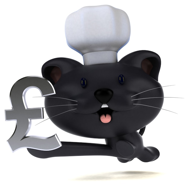 Fun cat - 3D Illustration