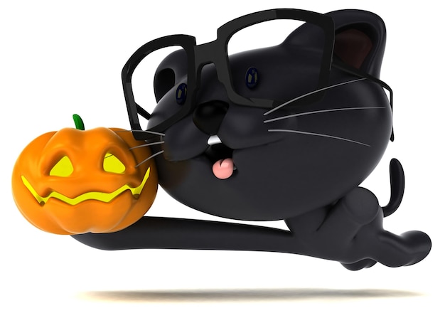 Photo fun cat - 3d illustration