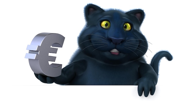 Fun cat 3D Illustration