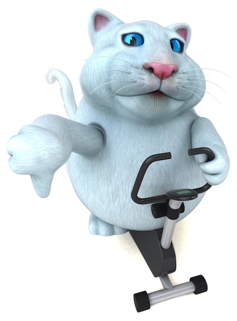 Fun cat 3D Illustration