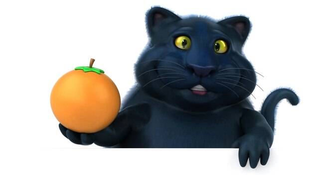 Fun cat 3D Illustration