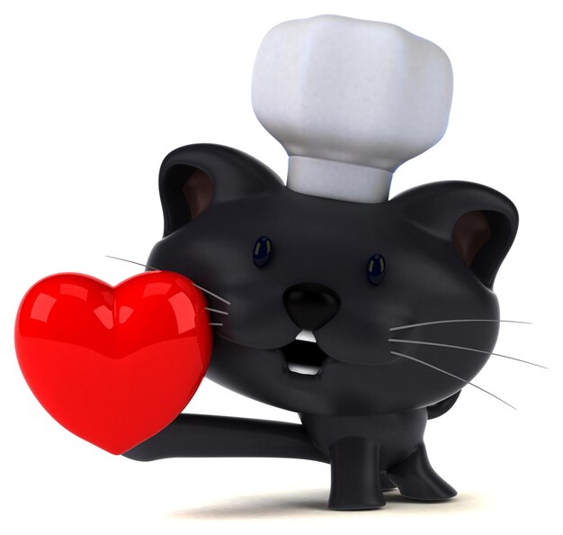 楽しい猫-3 Dイラストレーション