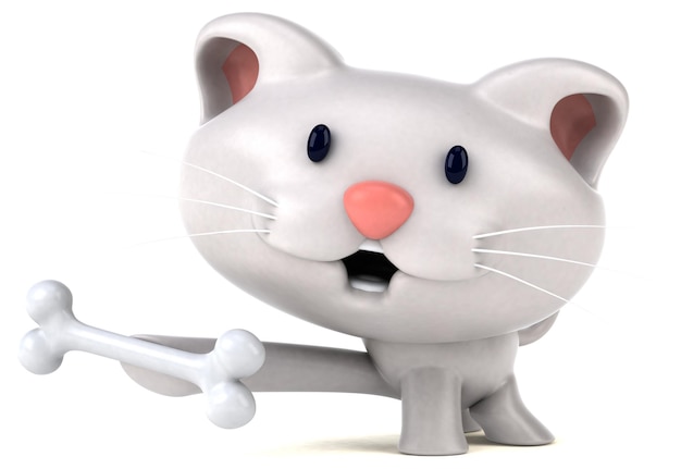楽しい猫-3 Dイラストレーション