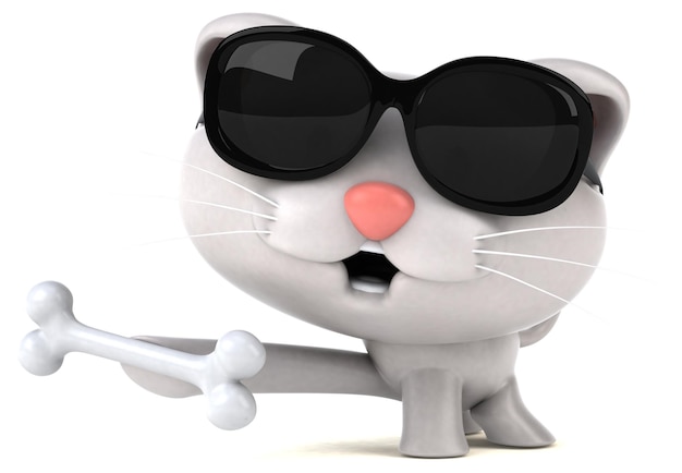 Fun cat 3D Illustration