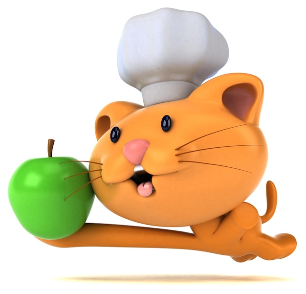 楽しい猫-3 Dイラストレーション