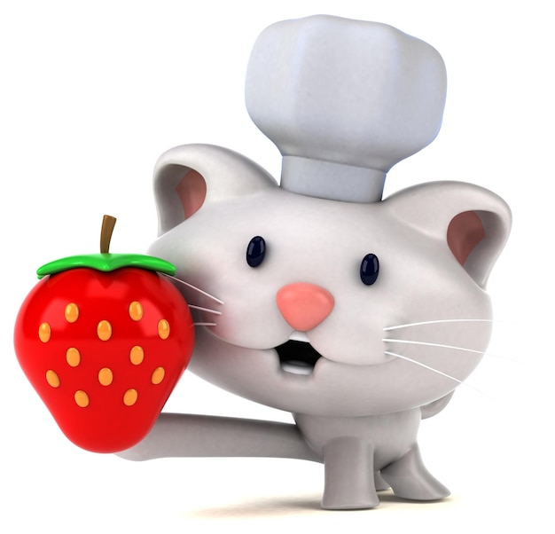 楽しい猫-3 Dイラストレーション