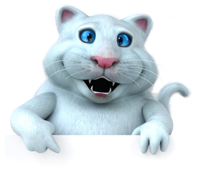 Fun cat - 3D Illustration