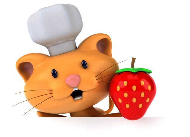 楽しい猫-3Dイラスト