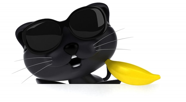 Photo fun cat - 3d illustration