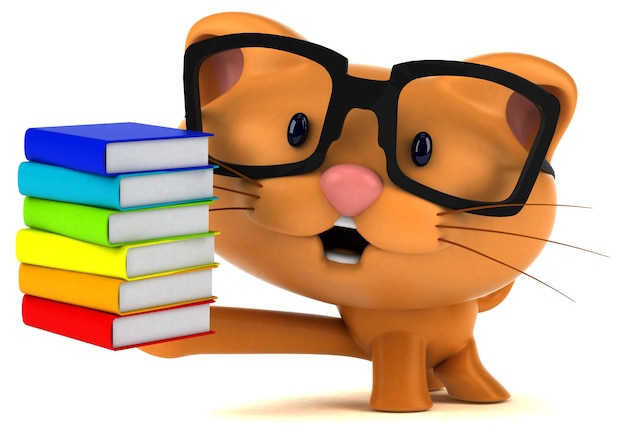 Fun cat - 3D Illustration