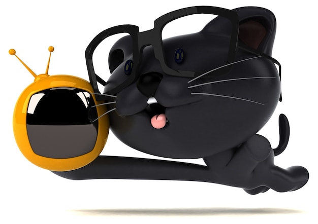 Gatto divertente - illustrazione 3d