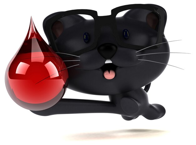 Fun cat - 3D Illustration