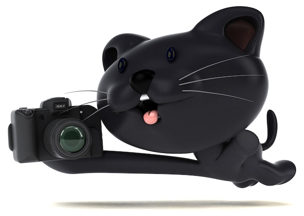 Fun cat 3D Illustration