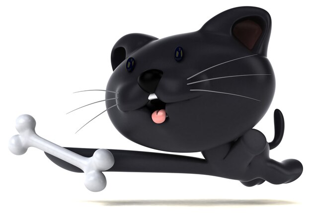 楽しい猫-3 Dイラストレーション