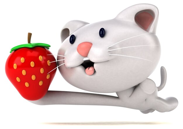 楽しい猫-3 Dイラストレーション