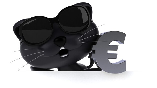 Gatto divertente - illustrazione 3d