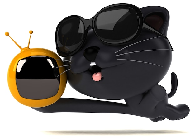 Fun cat - 3D Illustration