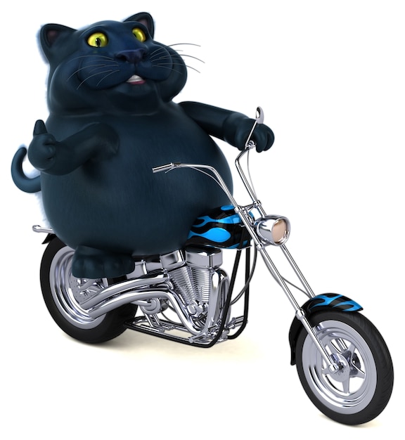 Fun cat - 3D Illustration