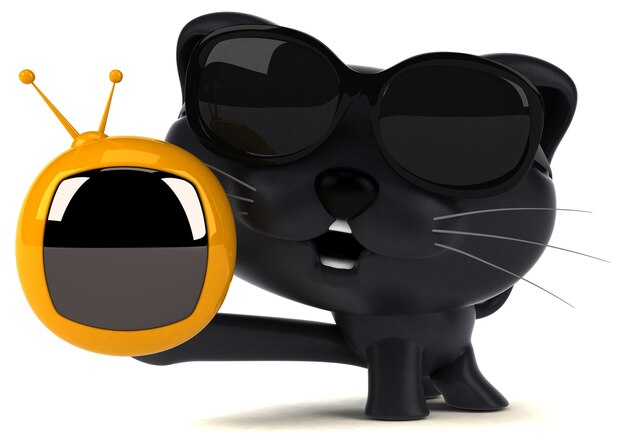 Fun cat - 3D Illustration