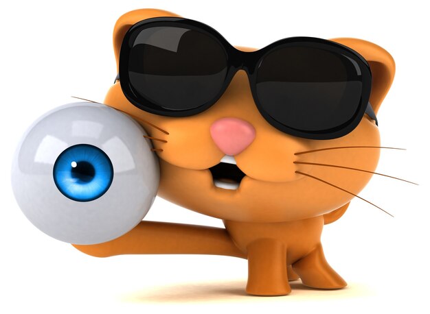 Fun cat - 3D Illustration